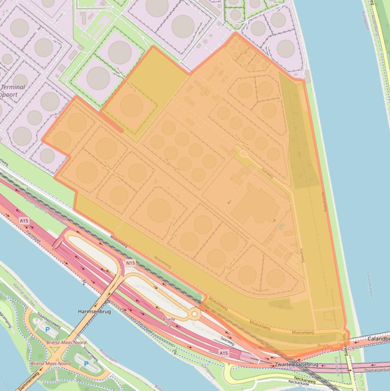 Kaart van postcodegebied 3198LP.