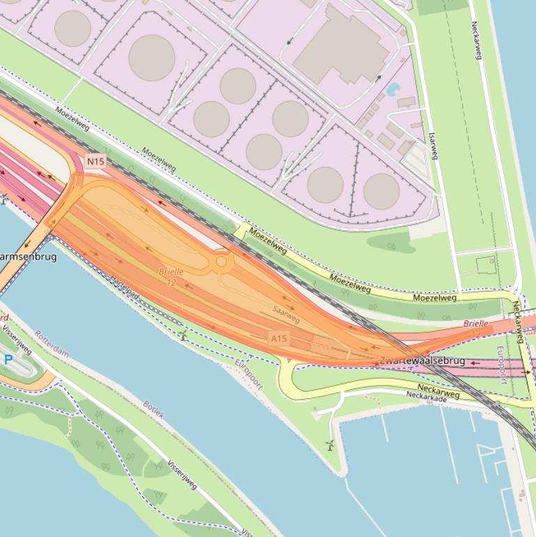 Kaart van postcodegebied 3198LZ.