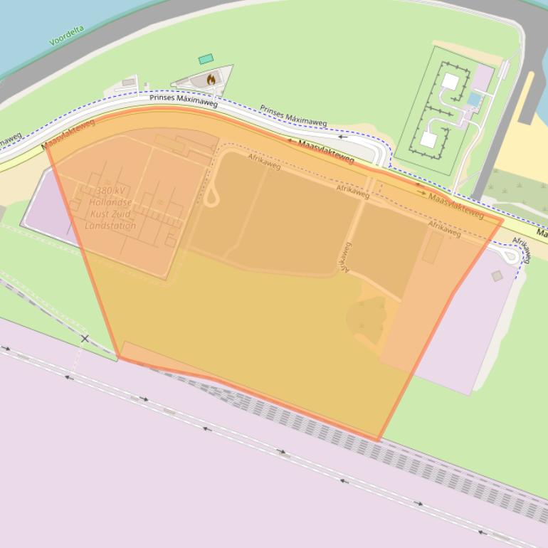 Kaart van postcodegebied 3199KJ.