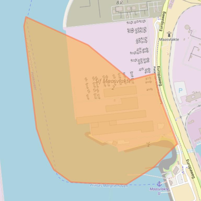 Kaart van postcodegebied 3199KV.