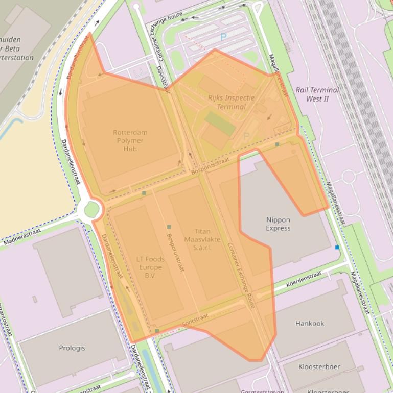 Kaart van postcodegebied 3199LJ.