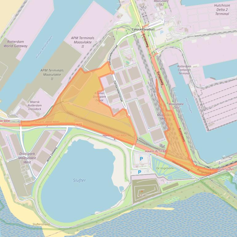 Kaart van postcodegebied 3199LK.