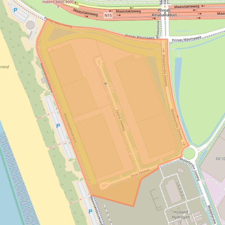 Kaart van postcodegebied 3199RA.