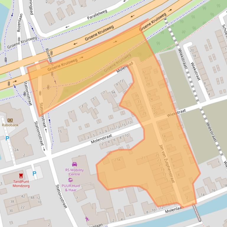 Kaart van postcodegebied 3201AC.