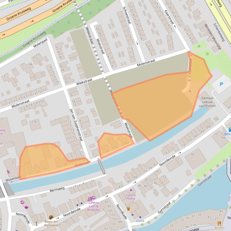 Kaart van postcodegebied 3201AG.