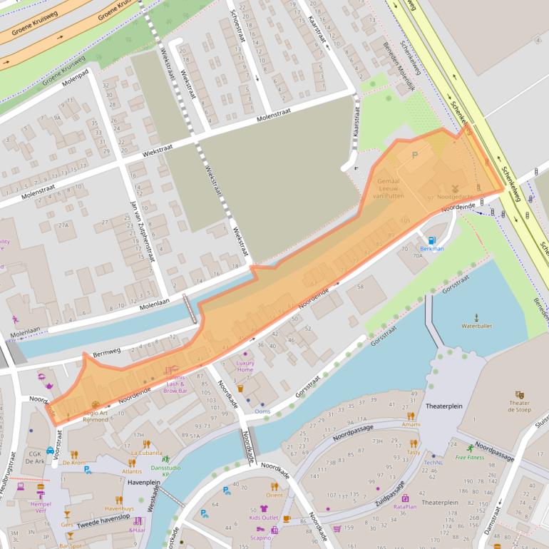 Kaart van postcodegebied 3201AK.
