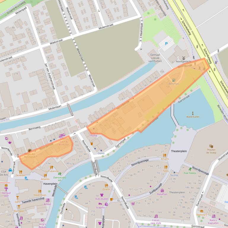 Kaart van postcodegebied 3201AL.