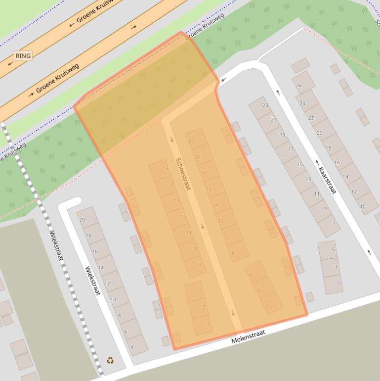 Kaart van postcodegebied 3201AP.