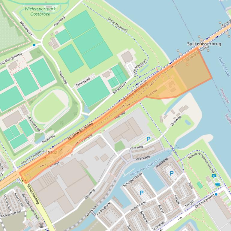 Kaart van postcodegebied 3201AV.