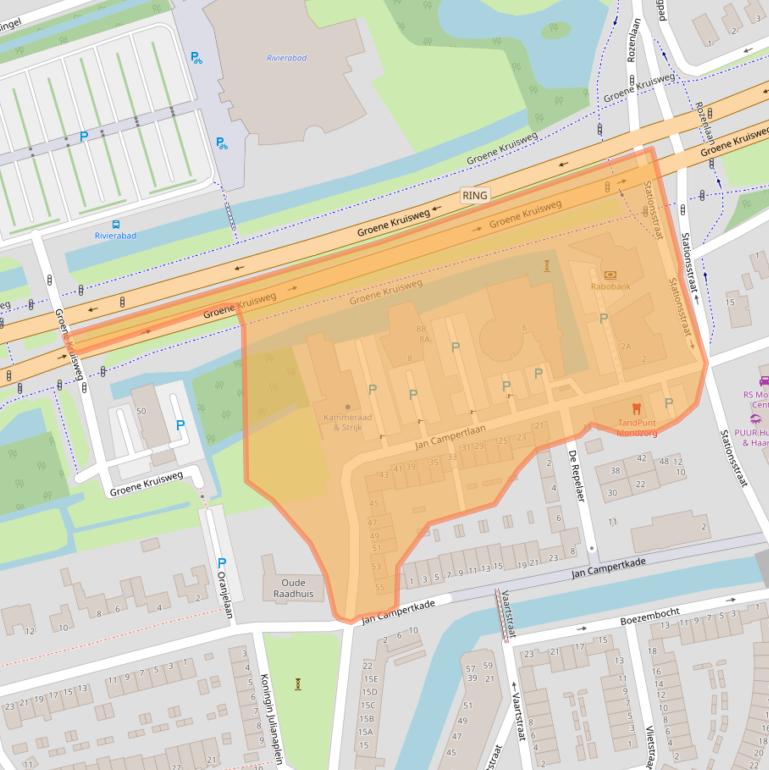 Kaart van postcodegebied 3201AX.