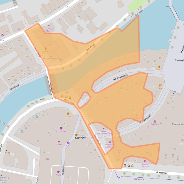 Kaart van postcodegebied 3201AZ.