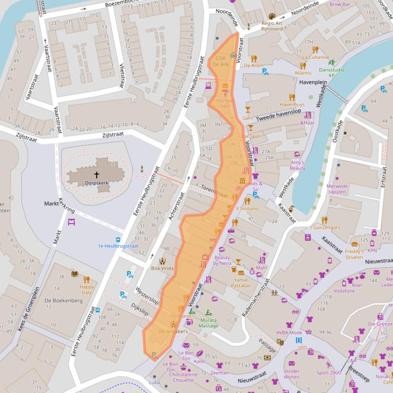 Kaart van postcodegebied 3201BB.