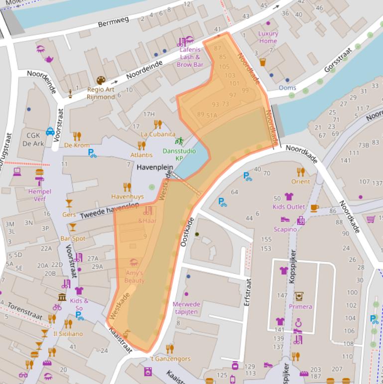 Kaart van postcodegebied 3201BC.