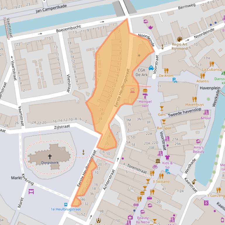 Kaart van postcodegebied 3201BE.