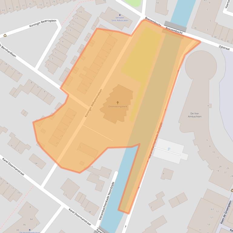 Kaart van postcodegebied 3201CJ.