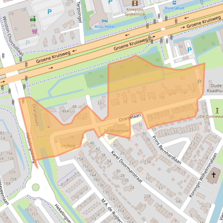 Kaart van postcodegebied 3201CN.