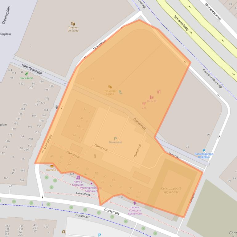 Kaart van postcodegebied 3201DA.