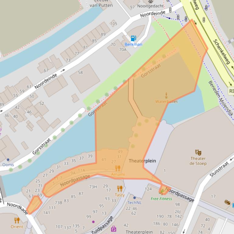 Kaart van postcodegebied 3201DE.