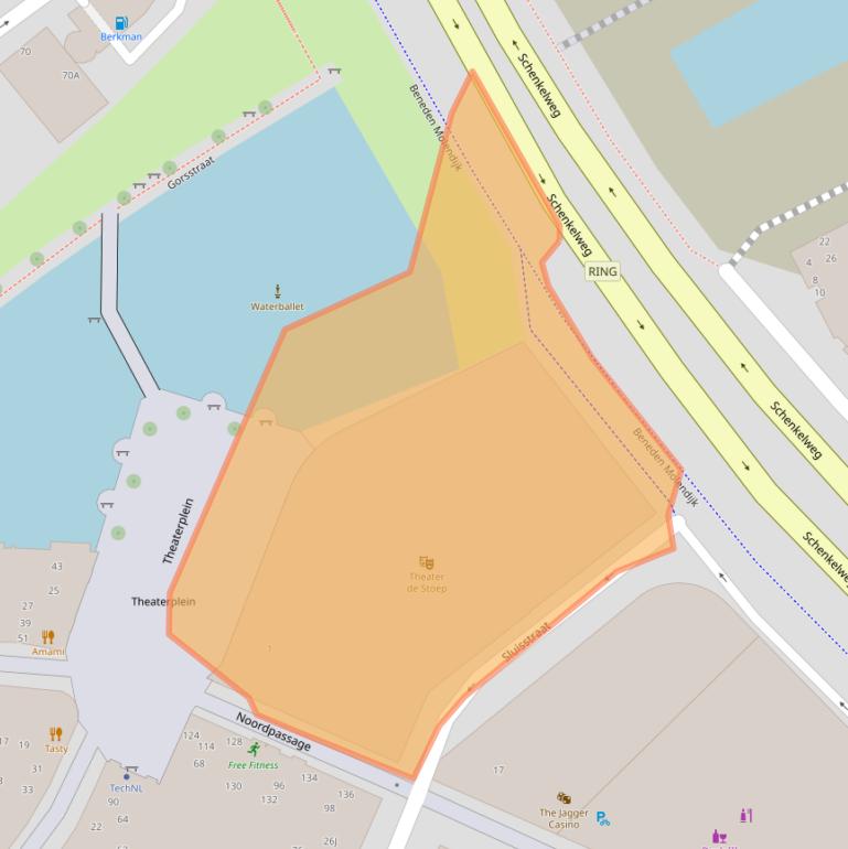 Kaart van postcodegebied 3201DH.