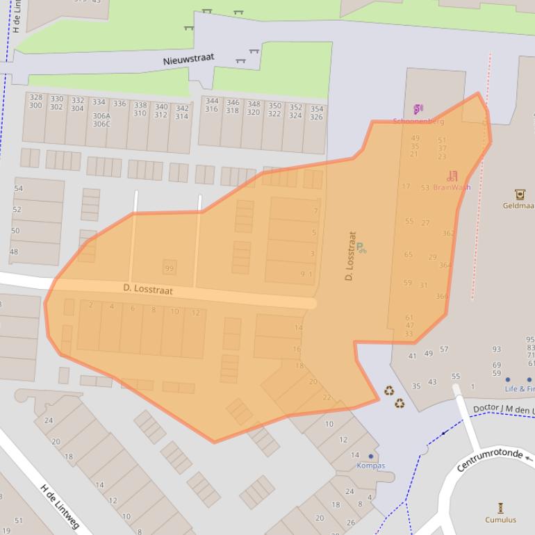 Kaart van postcodegebied 3201EJ.