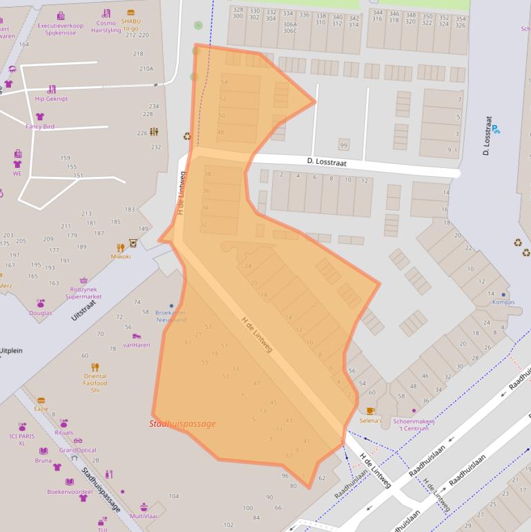Kaart van postcodegebied 3201EK.