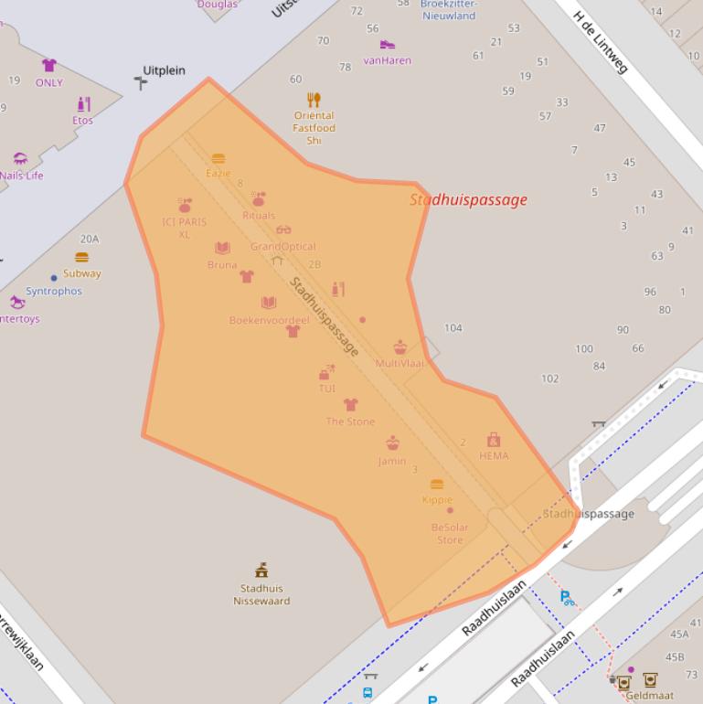 Kaart van postcodegebied 3201ES.