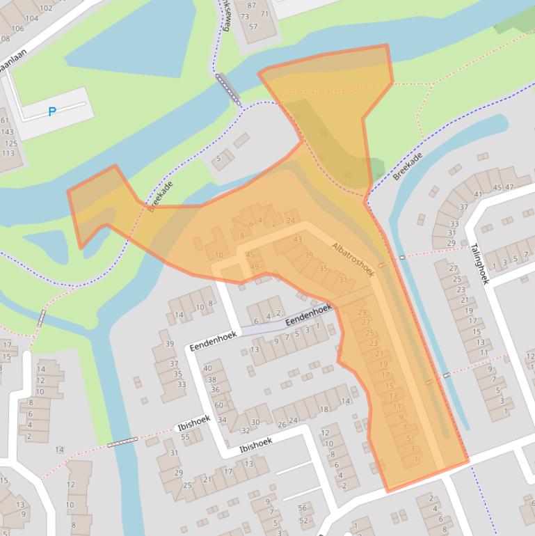 Kaart van postcodegebied 3201HA.