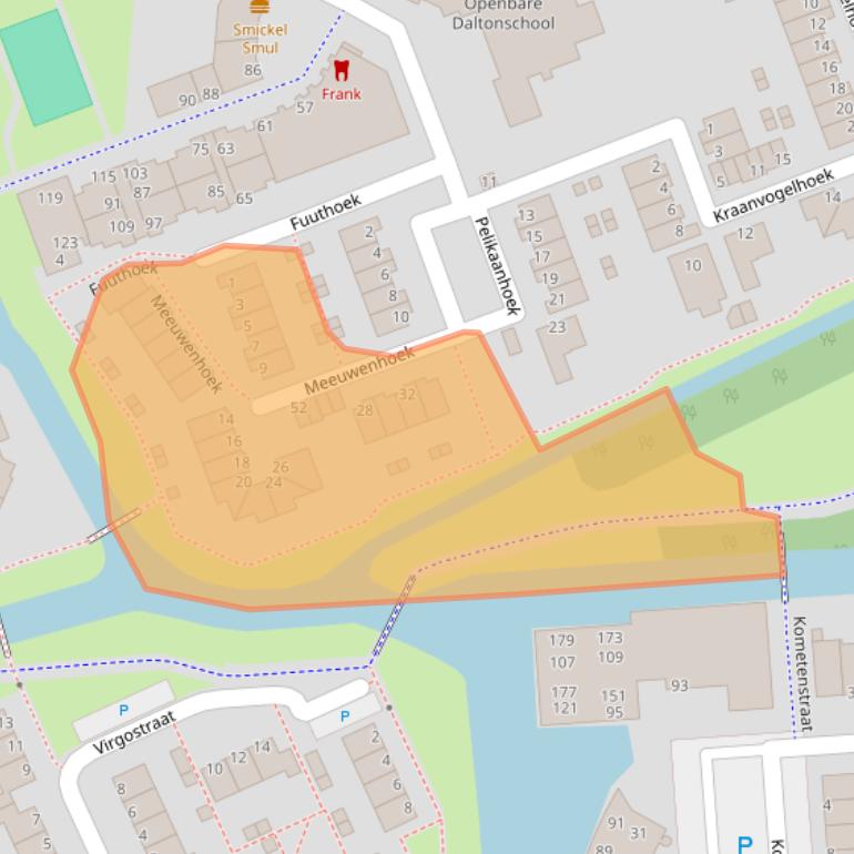 Kaart van postcodegebied 3201HH.