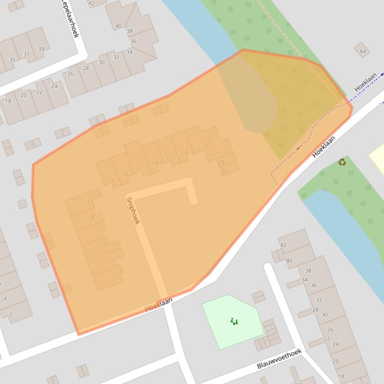 Kaart van postcodegebied 3201HN.