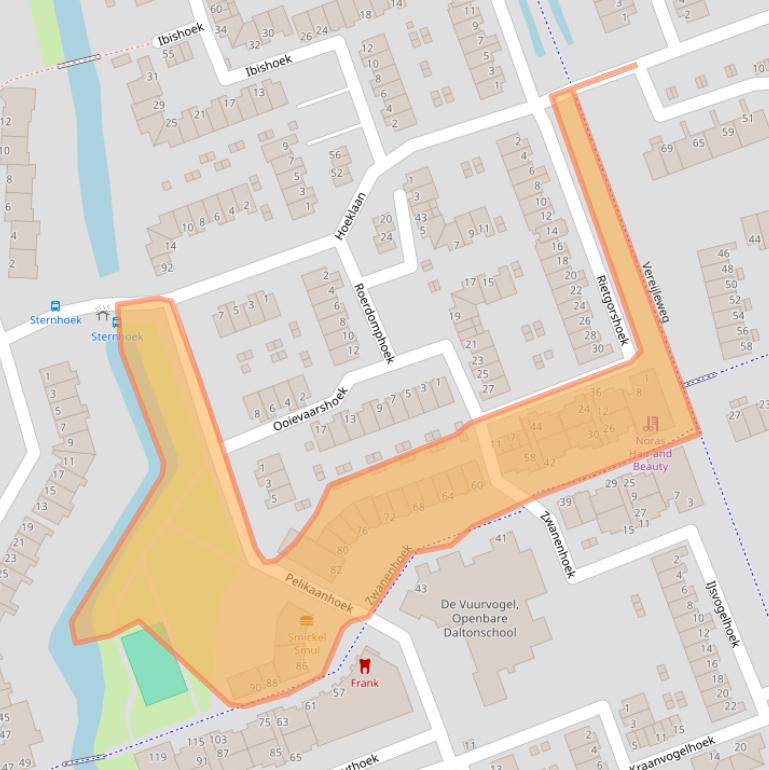 Kaart van postcodegebied 3201HS.
