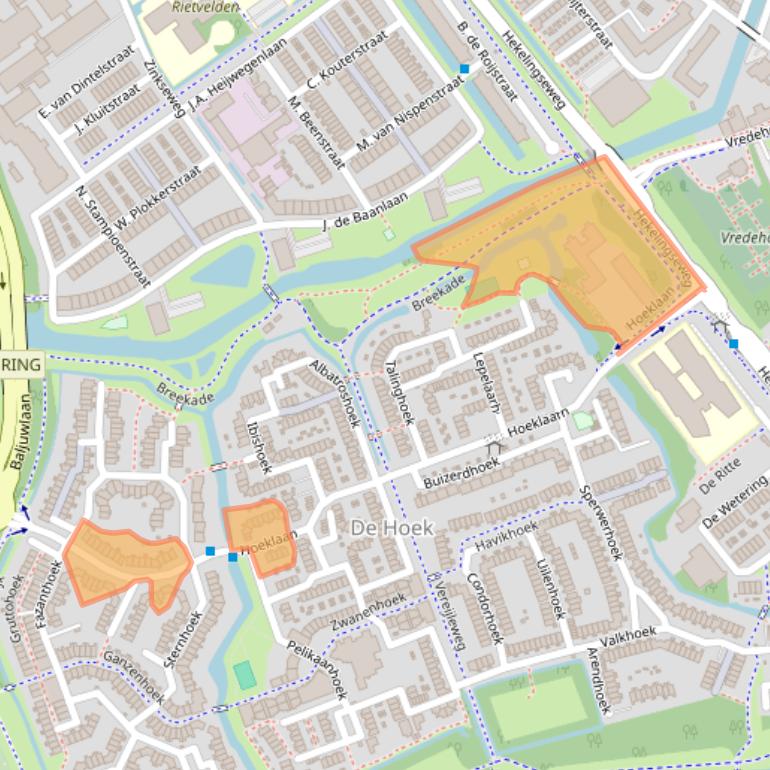 Kaart van postcodegebied 3201JE.