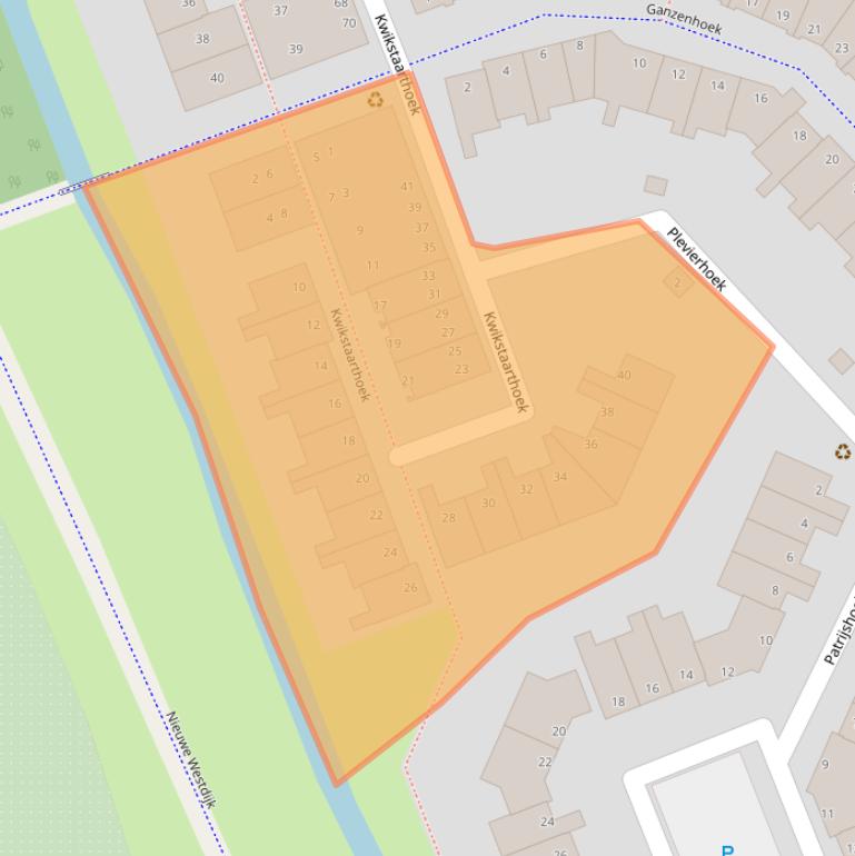 Kaart van postcodegebied 3201JH.
