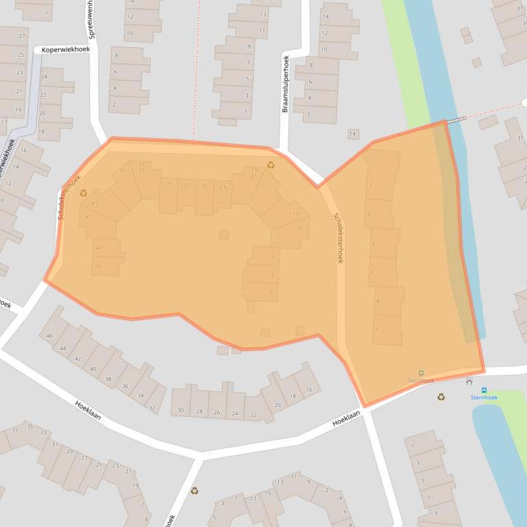 Kaart van postcodegebied 3201JL.