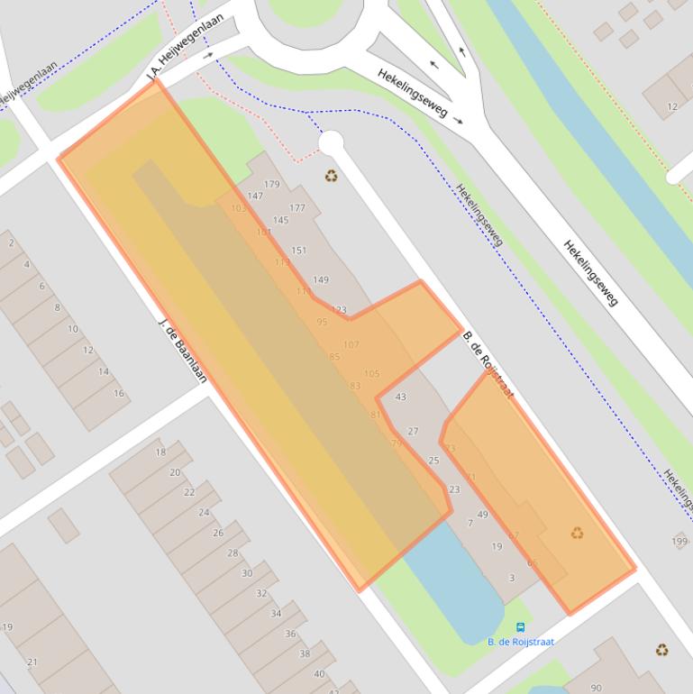 Kaart van postcodegebied 3201KK.