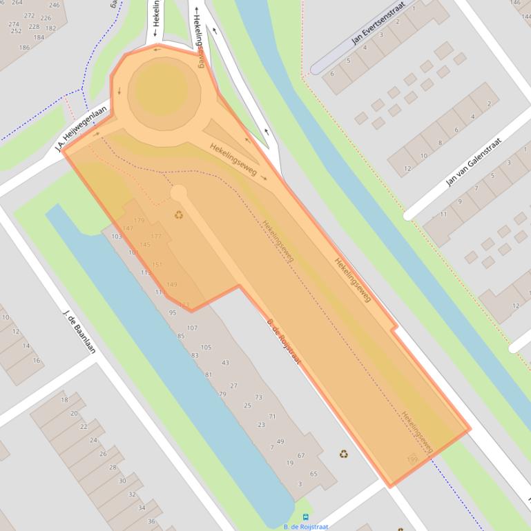 Kaart van postcodegebied 3201KL.