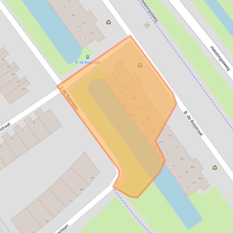 Kaart van postcodegebied 3201KN.