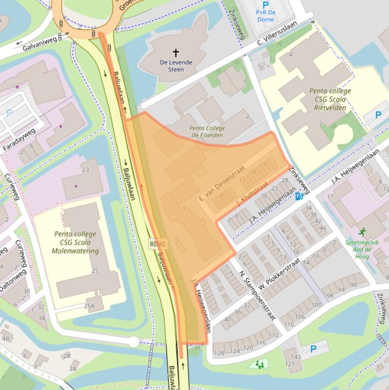 Kaart van postcodegebied 3201KX.