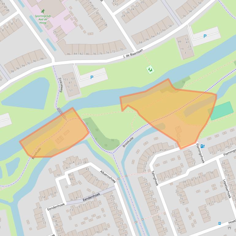 Kaart van postcodegebied 3201LA.