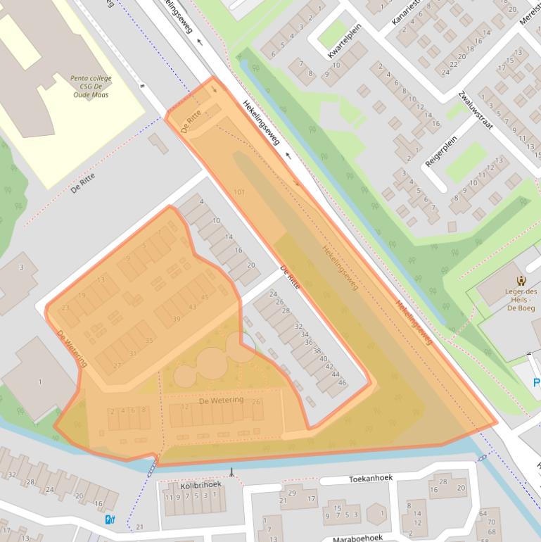 Kaart van postcodegebied 3201LB.