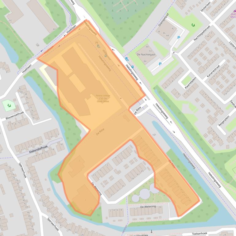 Kaart van postcodegebied 3201LE.