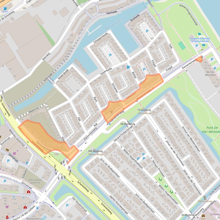 Kaart van postcodegebied 3201LG.