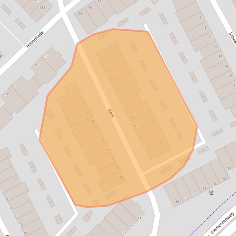 Kaart van postcodegebied 3201LH.