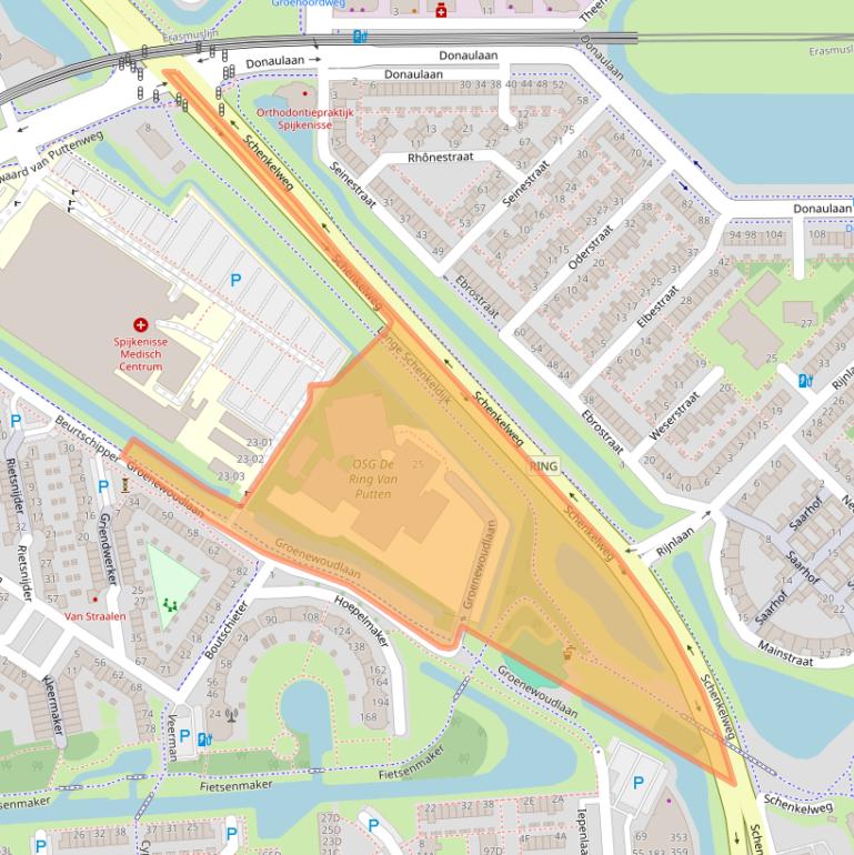 Kaart van postcodegebied 3201LP.