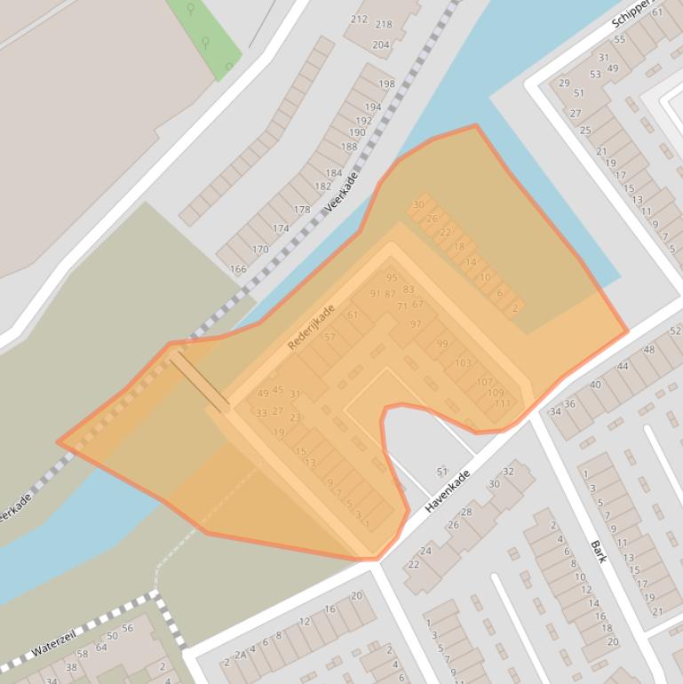 Kaart van postcodegebied 3201LR.