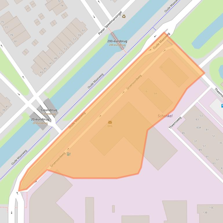 Kaart van postcodegebied 3201LV.