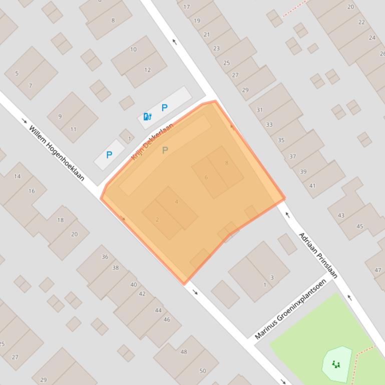 Kaart van postcodegebied 3201MK.