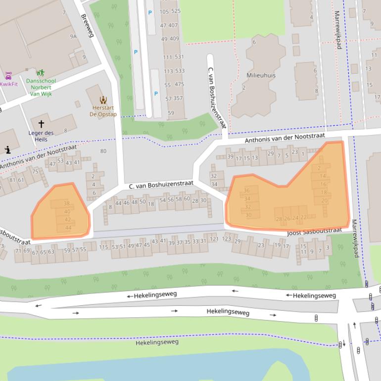 Kaart van postcodegebied 3201PD.