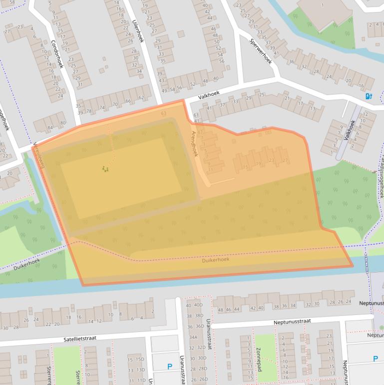 Kaart van postcodegebied 3201SB.