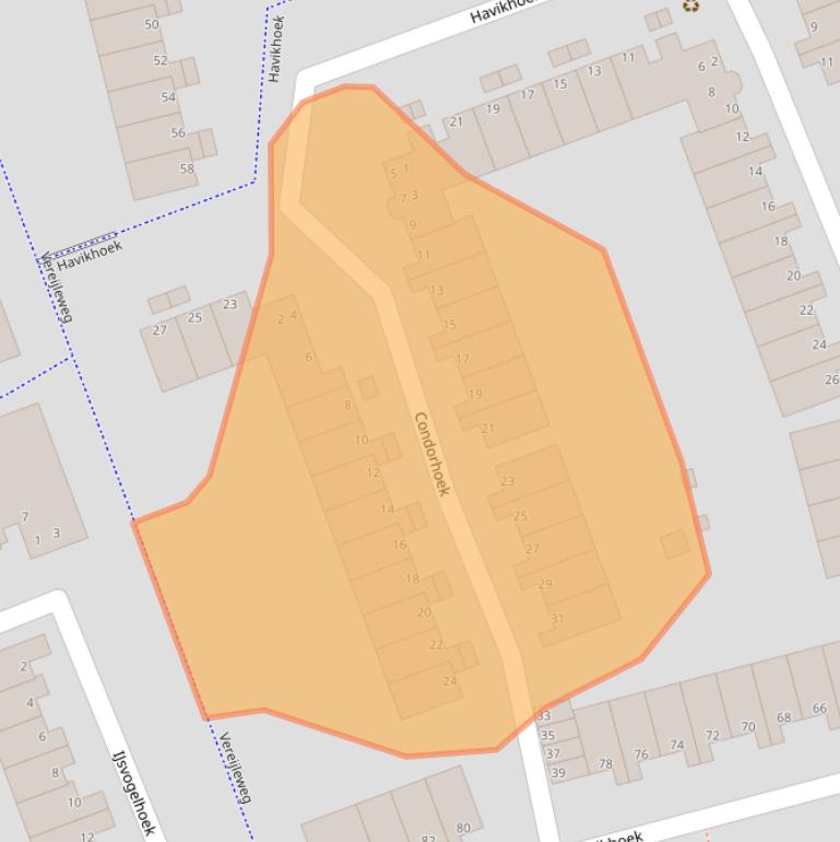 Kaart van postcodegebied 3201SG.