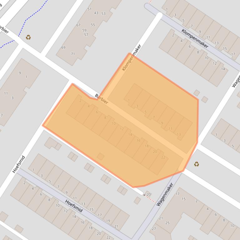 Kaart van postcodegebied 3201TA.